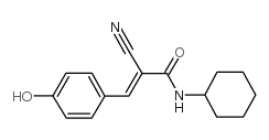2-cyano-N-cyclohexyl-3-(4-hydroxyphenyl)prop-2-enamide结构式