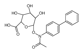 beta-D-Glucopyranuronic acid, 1-((acetyl(1,1'-biphenyl)-4-ylamino)oxy)-1-deoxy- Structure