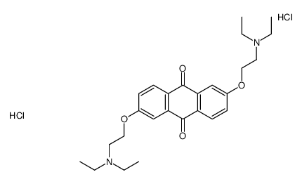 2-[6-[2-(diethylazaniumyl)ethoxy]-9,10-dioxoanthracen-2-yl]oxyethyl-diethylazanium,dichloride Structure