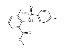 Methyl 2-[[(4-fluorophenyl)sulfonyl]amino]3-methyl benzoate Structure