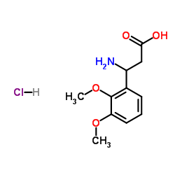 3-Amino-3-(2,3-dimethoxyphenyl)propanoic acid hydrochloride (1:1)结构式