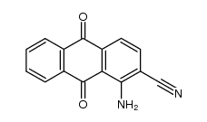 1-amino-9,10-dioxo-9,10-dihydro-anthracene-2-carbonitrile结构式