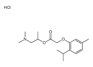 1-(dimethylamino)propan-2-yl 2-(5-methyl-2-propan-2-ylphenoxy)acetate,hydrochloride Structure