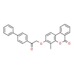 4-methyl-3-[2-oxo-2-(4-phenylphenyl)ethoxy]benzo[c]chromen-6-one Structure