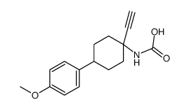 [1-ethynyl-4-(4-methoxyphenyl)cyclohexyl]carbamic acid Structure