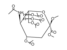 (1S,2R)-1-((2R,3R,4S,6S)-3-acetamido-4-acetoxy-6-methoxy-6-(methoxycarbonyl)tetrahydro-2H-pyran-2-yl)propane-1,2,3-triyl triacetate Structure
