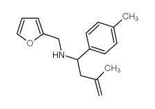 呋喃-2-基甲基-(3-甲基-1-对甲苯基-丁-3-烯基)-胺结构式