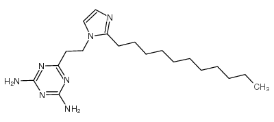 2,4-二氨基-6-[2-(2-十一烷基-1-咪唑基)乙基]-1,3,5-三嗪图片