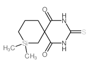 2,4-DIAZA-8-SILASPIRO(5.5)UNDECANE-1,5-DIONE, 8,8-DIMETHYL-3-THIO-结构式