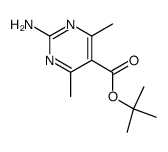 tert-butyl 2-amino-4,6-dimethylpyrimidine-5-carboxylate Structure