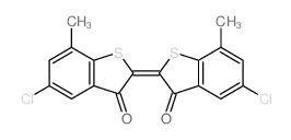 Benzo[b]thiophen-3(2H)-one,5-chloro-2-(5-chloro-7-methyl-3-oxobenzo[b]thien-2(3H)-ylidene)-7-methyl- Structure