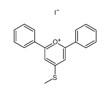 4-methylsulfanyl-2,6-diphenyl-pyrylium, iodide结构式
