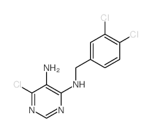 4,5-Pyrimidinediamine,6-chloro-N4-[(3,4-dichlorophenyl)methyl]-结构式