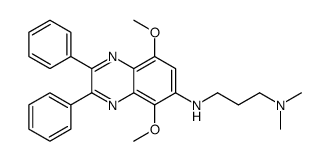 N-(5,8-dimethoxy-2,3-diphenylquinoxalin-6-yl)-N',N'-dimethylpropane-1,3-diamine Structure