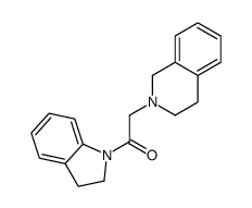 1-(2,3-dihydroindol-1-yl)-2-(3,4-dihydro-1H-isoquinolin-2-yl)ethanone结构式