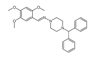 (E)-N-(4-benzhydrylpiperazin-1-yl)-1-(2,4,5-trimethoxyphenyl)methanimine结构式