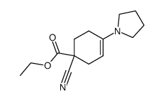 1-cyano-4-pyrrolidin-1-yl-cyclohex-3-enecarboxylic acid ethyl ester Structure