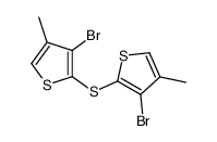 3-bromo-2-(3-bromo-4-methylthiophen-2-yl)sulfanyl-4-methylthiophene Structure