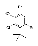 4,6-dibromo-3-tert-butyl-2-chlorophenol Structure