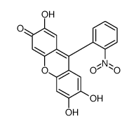 2,6,7-Trihydroxy-9-(2-nitrophenyl)-3H-xanthen-3-one结构式