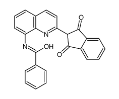 N-[2-(1,3-dioxoinden-2-yl)quinolin-8-yl]benzamide结构式