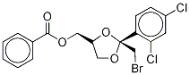 反-[2-溴甲基-2-(2,4-二氯苯基)-1,3-二氧戊环-4-基]苯甲酸甲酯结构式