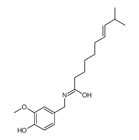 N-[(4-hydroxy-3-methoxyphenyl)methyl]-9-methyldec-7-enamide结构式