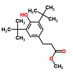 3-(3,5-二叔丁基-4-羟基苯基)丙酸甲酯结构式