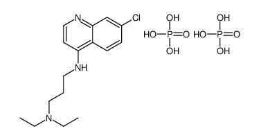 N-(7-chloroquinolin-4-yl)-N',N'-diethylpropane-1,3-diamine,phosphoric acid结构式