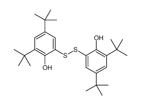 2,4-ditert-butyl-6-[(3,5-ditert-butyl-2-hydroxyphenyl)disulfanyl]phenol结构式