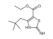ethyl 2-amino-4-(2,2-dimethylpropyl)-1,3-thiazole-5-carboxylate结构式