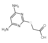 [(4,6-二氨基嘧啶-2-基)硫代]乙酸结构式
