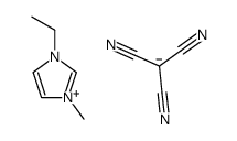 1-乙基-3-甲基咪唑鎓三氰基甲烷化物结构式