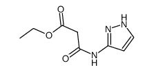 ethyl 3-((1H-pyrazol-3-yl)amino)-3-oxopropanoate结构式