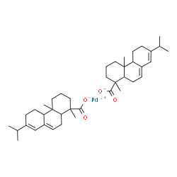 palladium bis[1R-(1α,4aβ,4bα,10aα)]-1,2,3,4,4a,4b,5,6,10,10a-decahydro-7-isopropyl-1,4a-dimethylphenanthren-1-carboxylate Structure