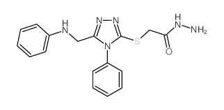 2-{[5-(Anilinomethyl)-4-phenyl-4H-1,2,4-triazol-3-yl]thio}acetohydrazide结构式
