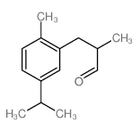 Benzenepropanal, a,2-dimethyl-5-(1-methylethyl)- Structure