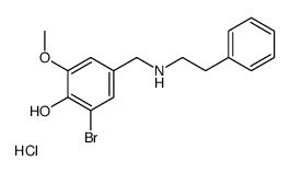 (3-bromo-4-hydroxy-5-methoxyphenyl)methyl-(2-phenylethyl)azanium,chloride Structure