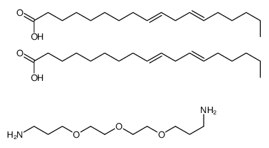 3-[2-[2-(3-aminopropoxy)ethoxy]ethoxy]propan-1-amine,(9Z,12Z)-octadeca-9,12-dienoic acid Structure