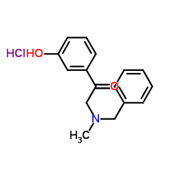 1-(3-Hydroxyphenyl)-2-[methyl(phenylmethyl)amino]-ethanone hydrochloride Structure
