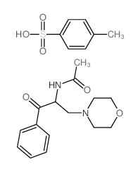 4-methylbenzenesulfonic acid; N-(3-morpholin-4-yl-1-oxo-1-phenyl-propan-2-yl)acetamide结构式