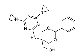 (5-{[4,6-Bis(1-aziridinyl)-1,3,5-triazin-2-yl]amino}-2-phenyl-1,3 -dioxan-5-yl)methanol Structure