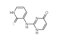 2-[(2-sulfanylidene-1H-pyridin-3-yl)amino]-3H-pyrimidin-4-one结构式