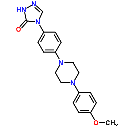 4-(4-(4-(4-甲氧基苯基)哌嗪-1-基)苯基)-1H-1,2,4-三唑-5(4H)-酮结构式
