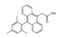 2-[9-(2,4,6-trimethylphenyl)acridin-10-ium-10-yl]acetic acid Structure