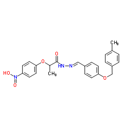 N'-[(E)-{4-[(4-Methylbenzyl)oxy]phenyl}methylene]-2-(4-nitrophenoxy)propanehydrazide Structure