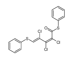 (2Z)-2,3,4-Trichlor-5-phenylthio-2,4-pentadienthiosaeure-S-phenylester结构式