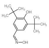 Benzaldehyde, 3,5-di-tert-butyl-4-hydroxy-, oxime结构式