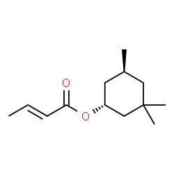 2-Butenoicacid,(1R,5S)-3,3,5-trimethylcyclohexylester,rel-(9CI) Structure