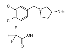 1-[(3,4-dichlorophenyl)methyl]pyrrolidin-3-amine,2,2,2-trifluoroacetic acid Structure